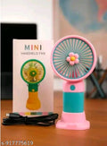 Cute Mini Portable Handheld Fan with Flower Accent – Rechargeable USB Desk Fan