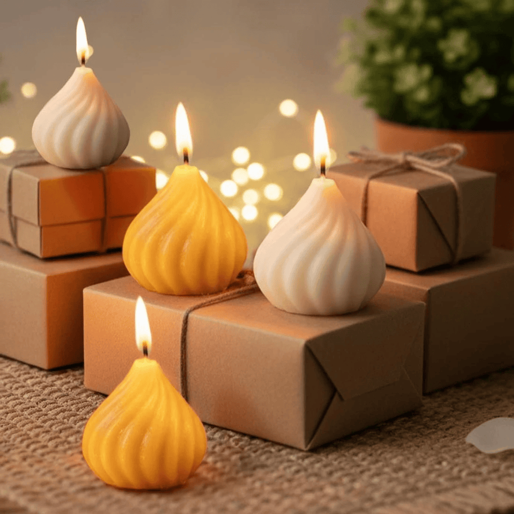 Modak Shaped Scented Handcrafted Candle (Pack of 4) – AVERON